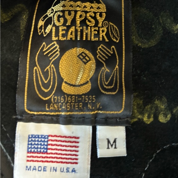 Black/Cream Fringe Rare Leather Jacket and Chaps. Excellent condition. Sz Medium - Picture 2 of 16